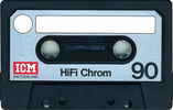 Compact Cassette ICM HIFI Chrom 90 "SF-Cassette" Type II Chrome 1981 Europe