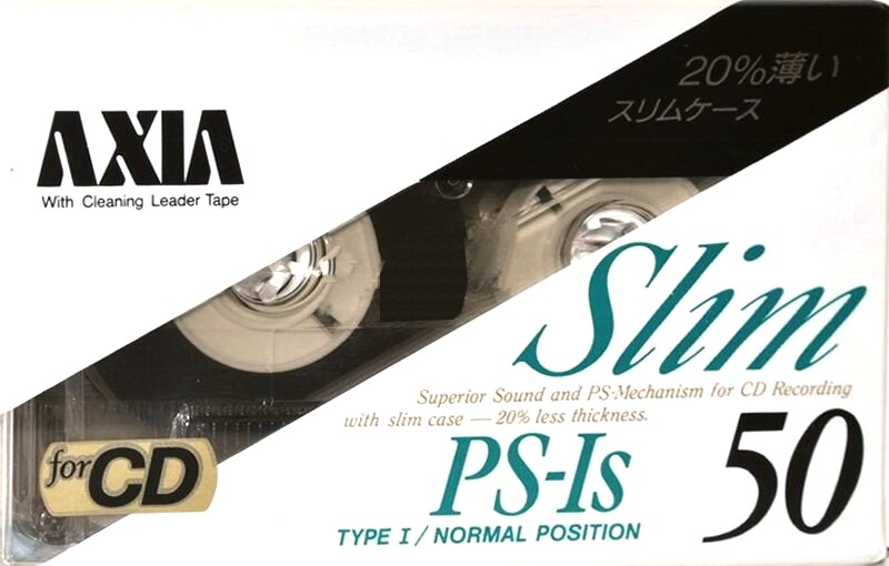 Compact Cassette AXIA PS-Is 50 "PS-1S A 50" Type I Normal 1990 Japan