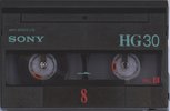 Video8, Hi8, Digital8 Sony HG 30 "Video8 P6-30HG" Type I Normal 1996 Europe