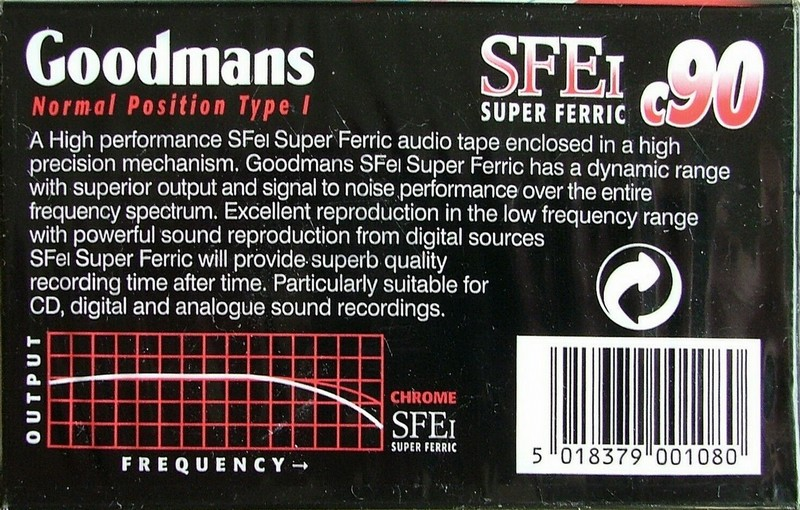 Compact Cassette Goodmans SFEI 90 Type I Normal UK