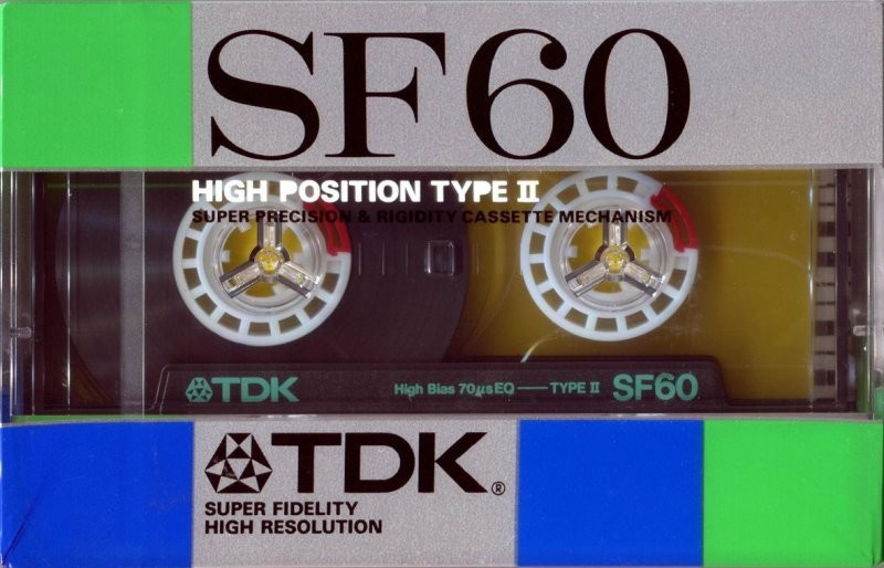 Compact Cassette TDK SF 60 "SF-60G" Type II Chrome 1987 Japan