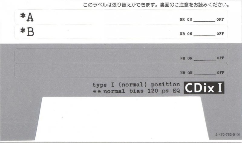 Compact Cassette: Sony  - CDix I 46