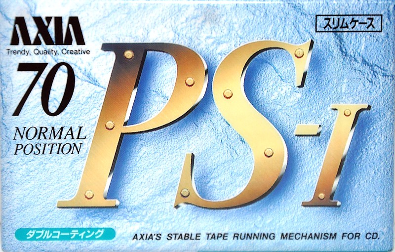 Compact Cassette AXIA PS-I / PS-1 70 "PS1 C 70" Type I Normal 1992 Japan