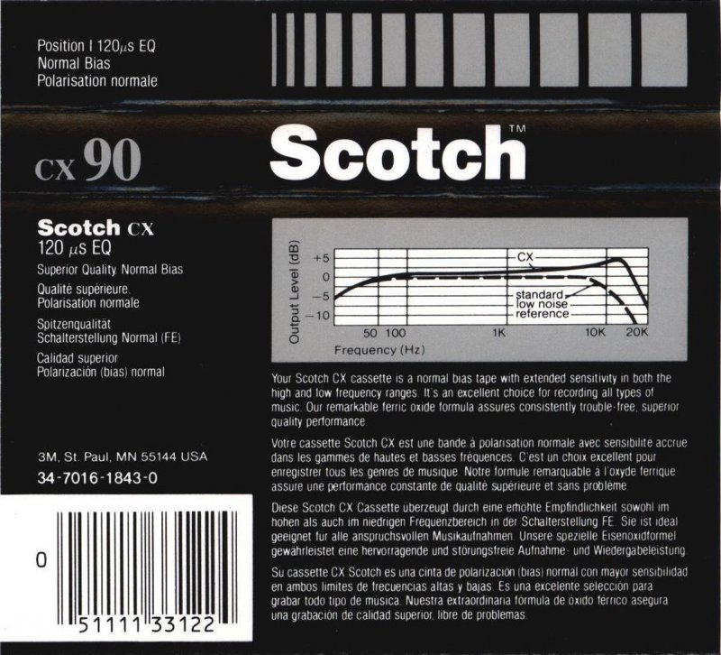 Compact Cassette: Nippon Columbia / Denon Scotch - CX 90