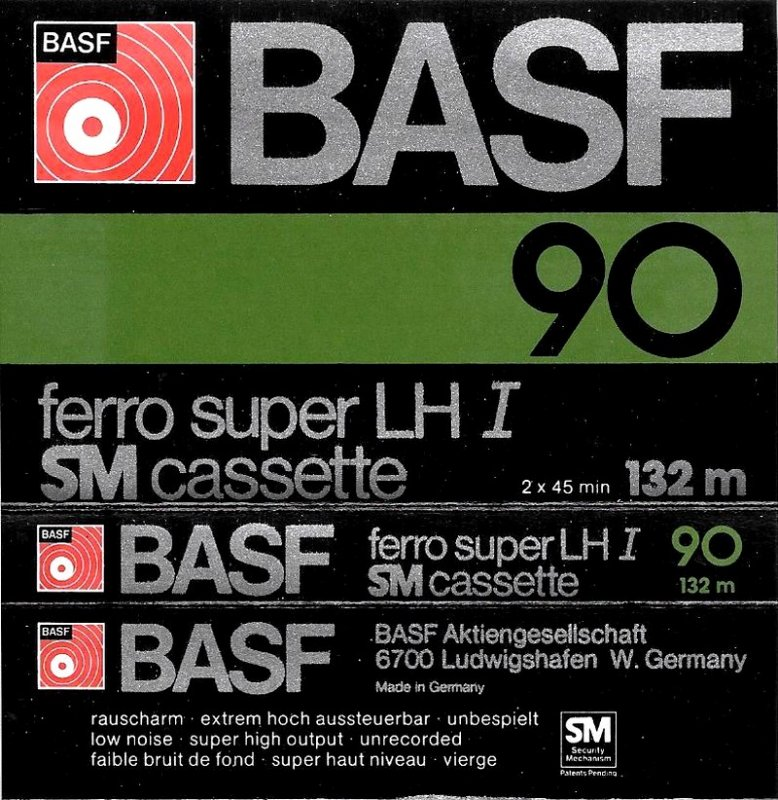 Compact Cassette: BASF  - Ferro Super LH I 90