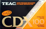 Compact Cassette Teac CDX 100 Type I Normal 1990 Europe
