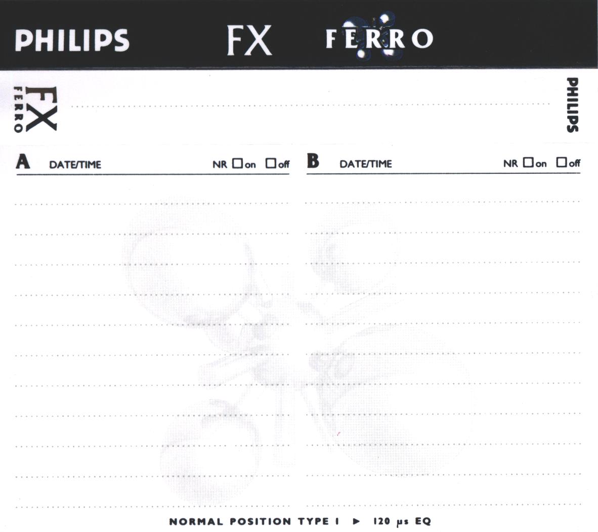 Compact Cassette Philips FX  Ferro 46 Type I Normal 1994 Europe