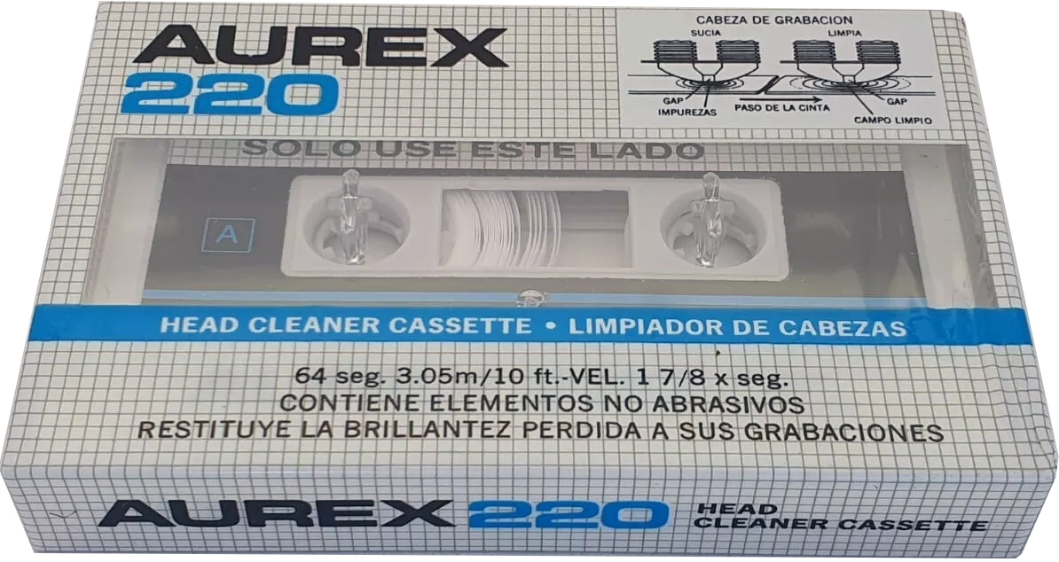 Compact Cassette Aurex 220 Cleaning Cassette 1980 Latin America