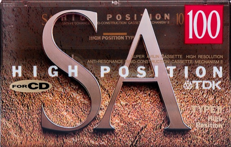 Compact Cassette TDK SA 100 "SA-100A" Type II Chrome 1993 Japan
