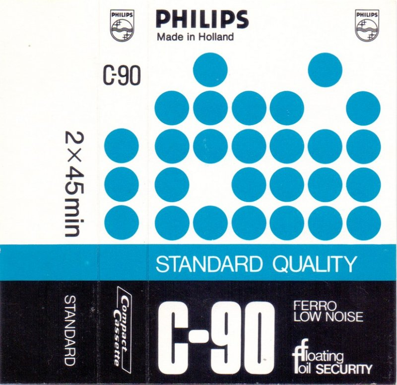 Compact Cassette Philips Standard Quality 90 Type I Normal 1975 Europe