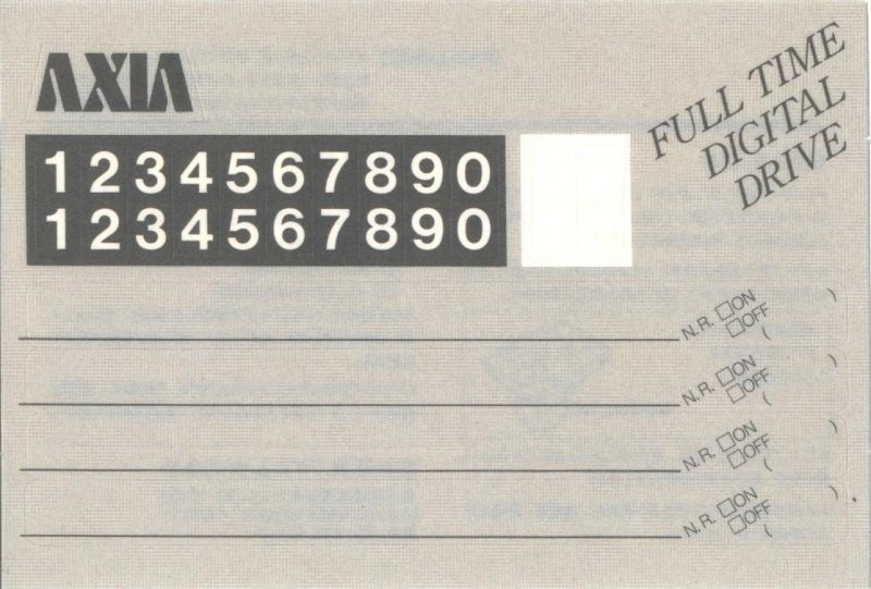 Compact Cassette AXIA GT-IIx 74 Type II Chrome 1988 Japan