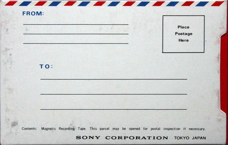 Compact Cassette Sony 60 "Mail" Type I Normal 1968 USA