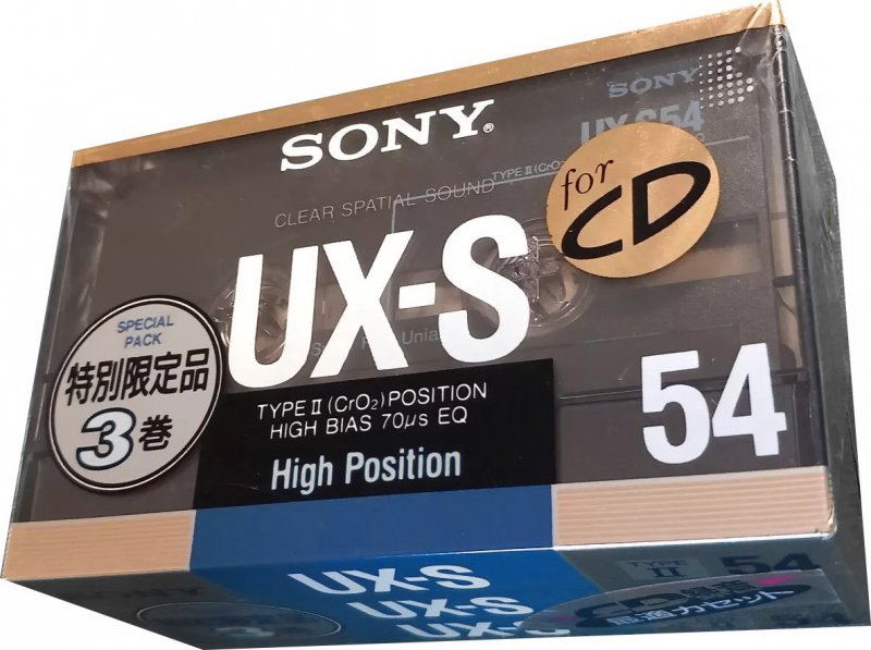 3 pack Sony UX-S 54 Type II Chrome 1988 Japan