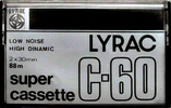 Compact Cassette Lyrac 60 Type I Normal 1980 Hong Kong