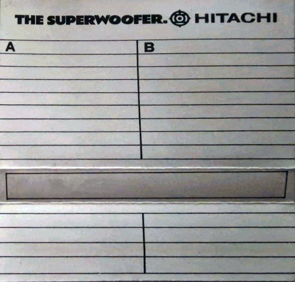 Compact Cassette Hitachi 60 "The Superwoofer" Type I Normal 1986 Japan