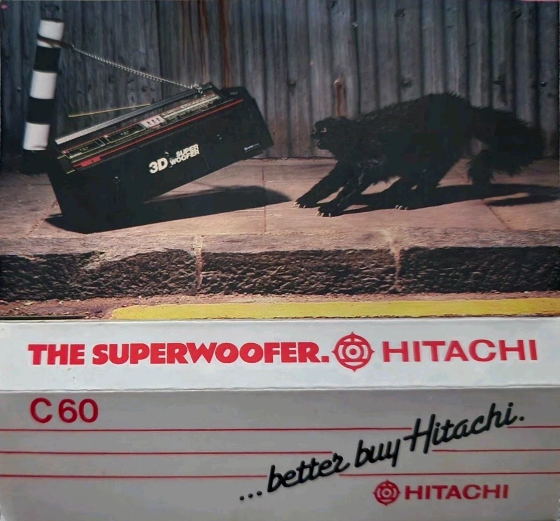 Compact Cassette Hitachi 60 "The Superwoofer" Type I Normal 1986 Japan