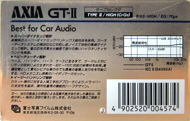 Compact Cassette: FUJI AXIA - GF-II 60