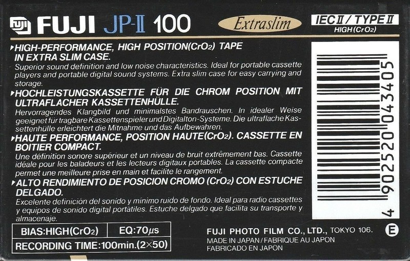 Compact Cassette: FUJI Fuji - JP-II 100