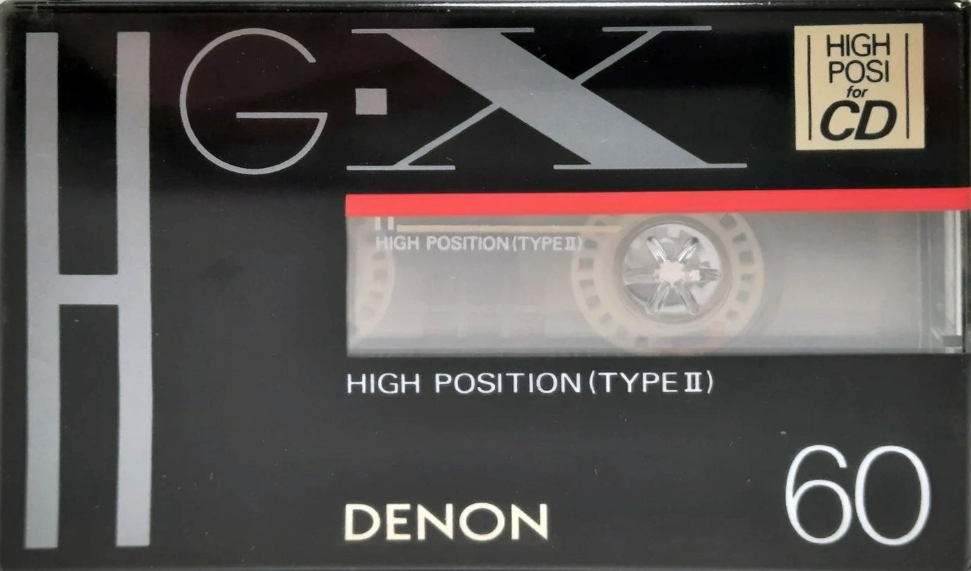 Compact Cassette Denon HG-X 60 Type II Chrome 1990 Japan