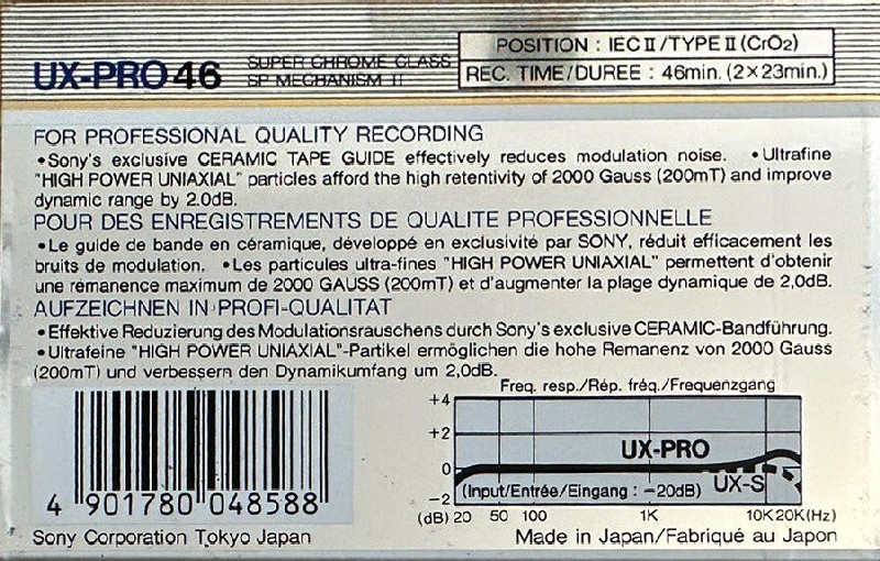 Compact Cassette: Sony  - UX-PRO 46