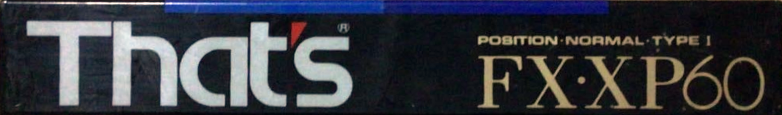 Compact Cassette Thats FX-XP 60 Type I Normal 1991 Japan