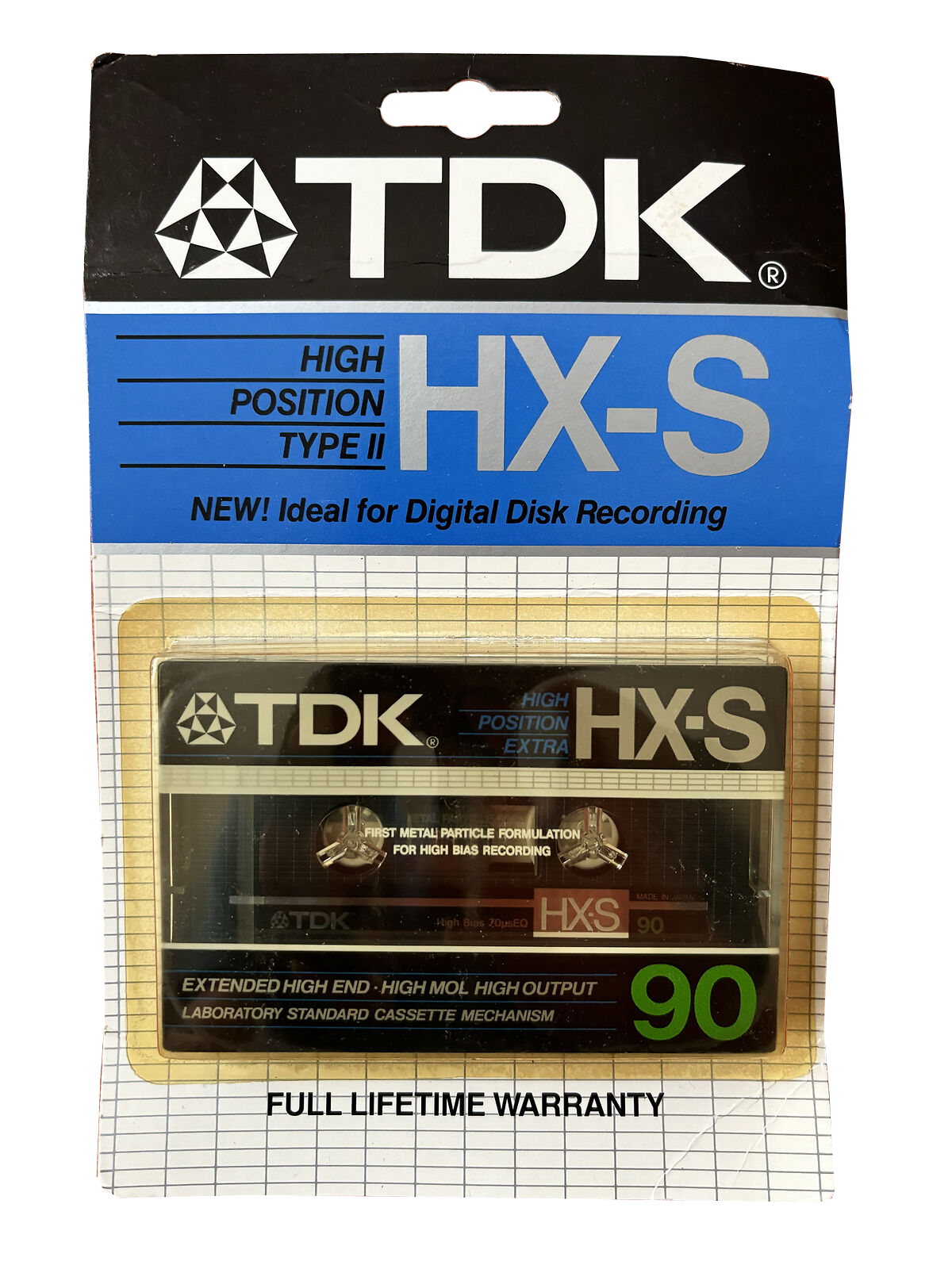 Blister TDK HX-S 90 Type II Chrome 1983 USA