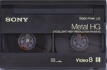 Video8, Hi8, Digital8 Sony HG 60 "Video8 P6-60HG" Type IV Metal 1989 Japan