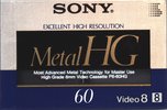 Video8, Hi8, Digital8 Sony HG 60 "Video8 P6-60HG" Type IV Metal 1989 Japan