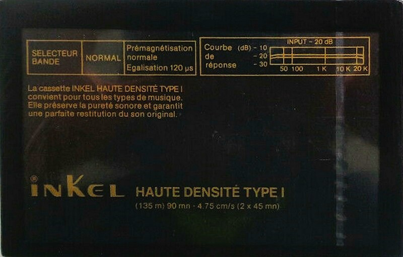 Compact Cassette Inkel 90 Type I Normal 1983 France
