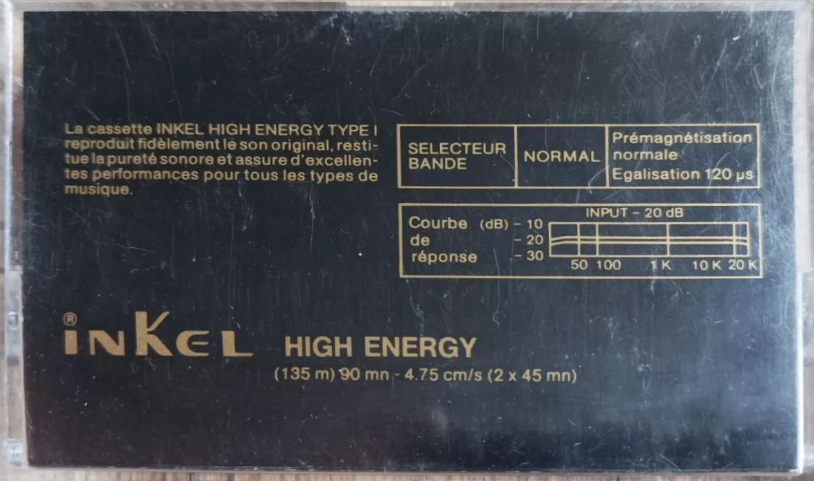 Compact Cassette Inkel 90 Type I Normal 1983 France