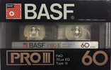 Compact Cassette BASF PRO 60 "PRO III" Type III Ferro Chrome 1982 Japan