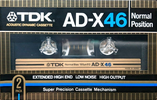 2 pack TDK AD-X 46 Type I Normal 1982 Japan