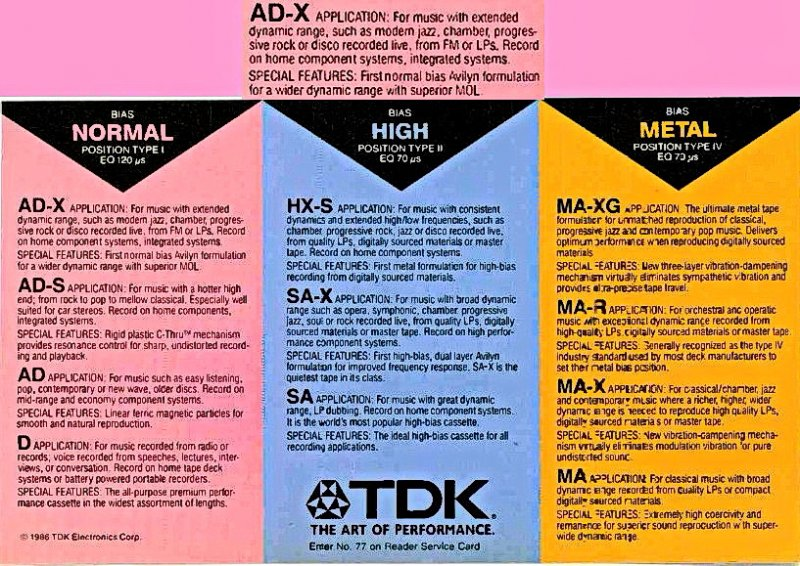 Compact Cassette: TDK  - AD-X 46