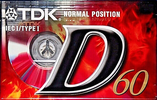 Compact Cassette TDK D 60 "D-60EB" Type I Normal 1997 Worldwide