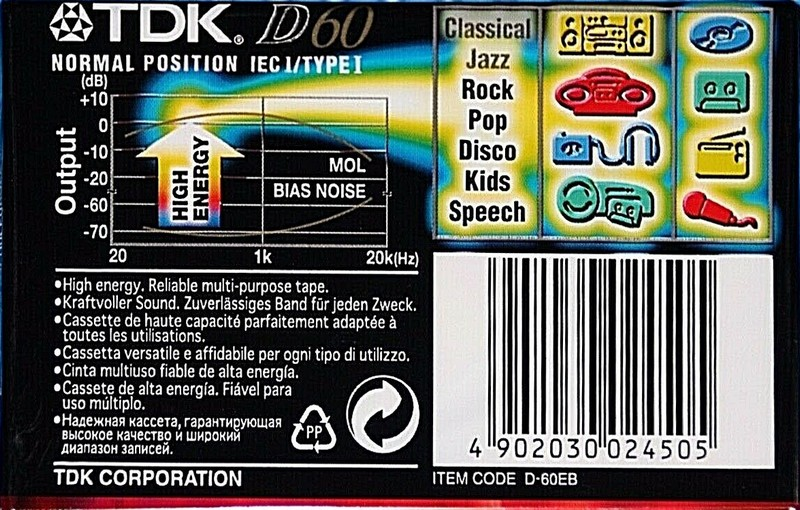 Compact Cassette: TDK  - D 60