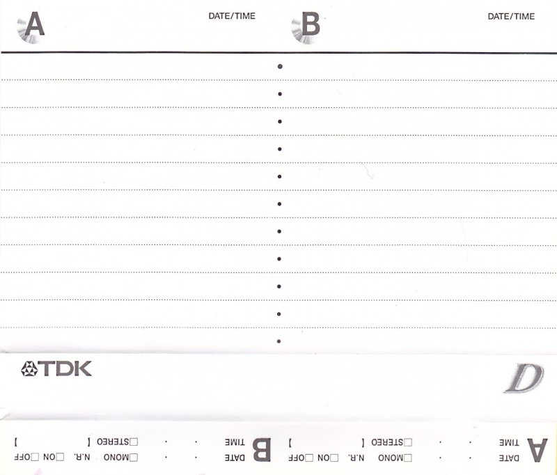 Compact Cassette: TDK  - D 60