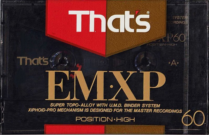 Compact Cassette Thats EM-XP 60 Type II Chrome 1990 Japan