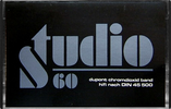 Compact Cassette Studio 60 Type II Chrome 1984 Germany
