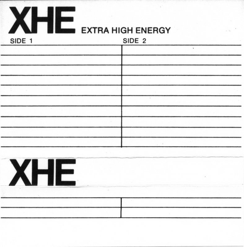 Compact Cassette Audio Magnetics XHE 90 Type I Normal 1972 USA