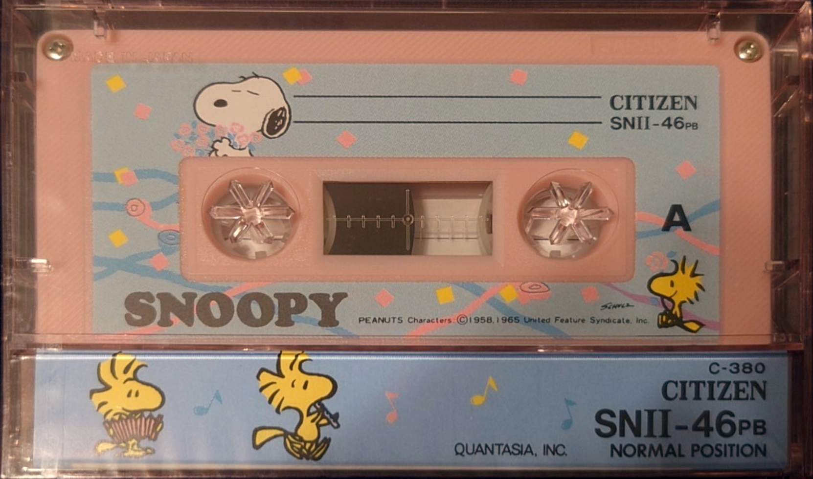 Compact Cassette Citizen Snoopy SN II 46 "SNII-46PB" Type I Normal 1985 Japan