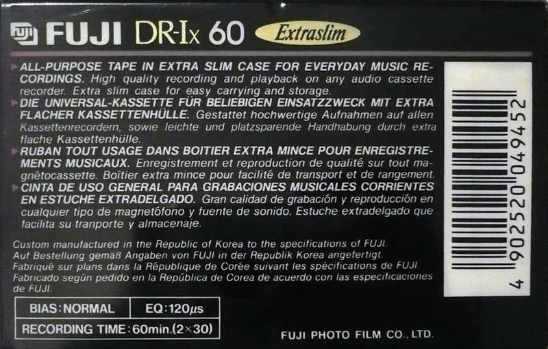 Compact Cassette: FUJI Fuji - DR-Ix 60