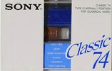 Compact Cassette Sony 74 "Classic 74" Type I Normal 1981 Japan