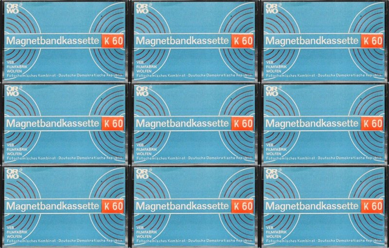 Compact Cassette ORWO 60 Type I Normal 1972 East Germany