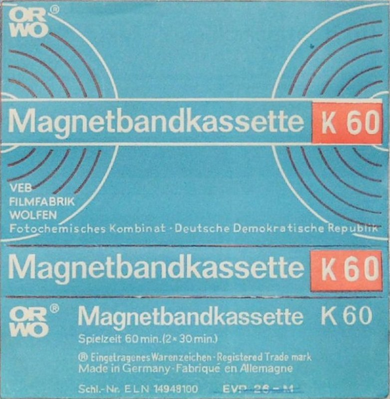 Compact Cassette ORWO 60 Type I Normal 1972 East Germany