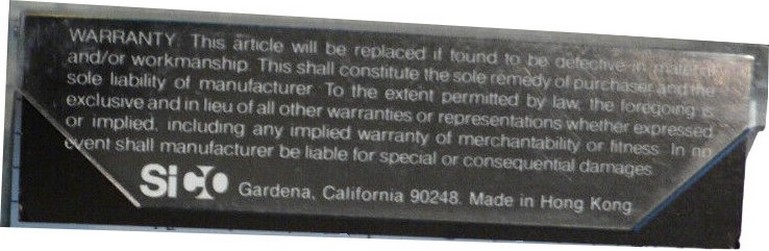 Compact Cassette Sico 90 "XL cassette" Type I Normal 1982 USA