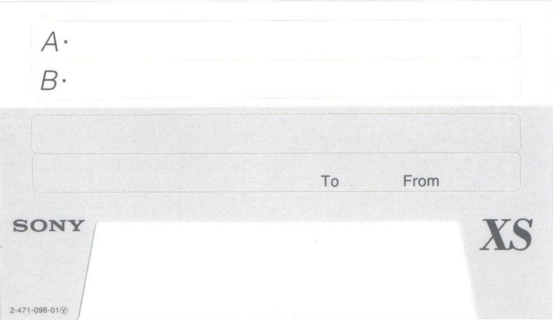 Compact Cassette Sony X Select 90 "C-90XS2" Type II Chrome 1994 Japan