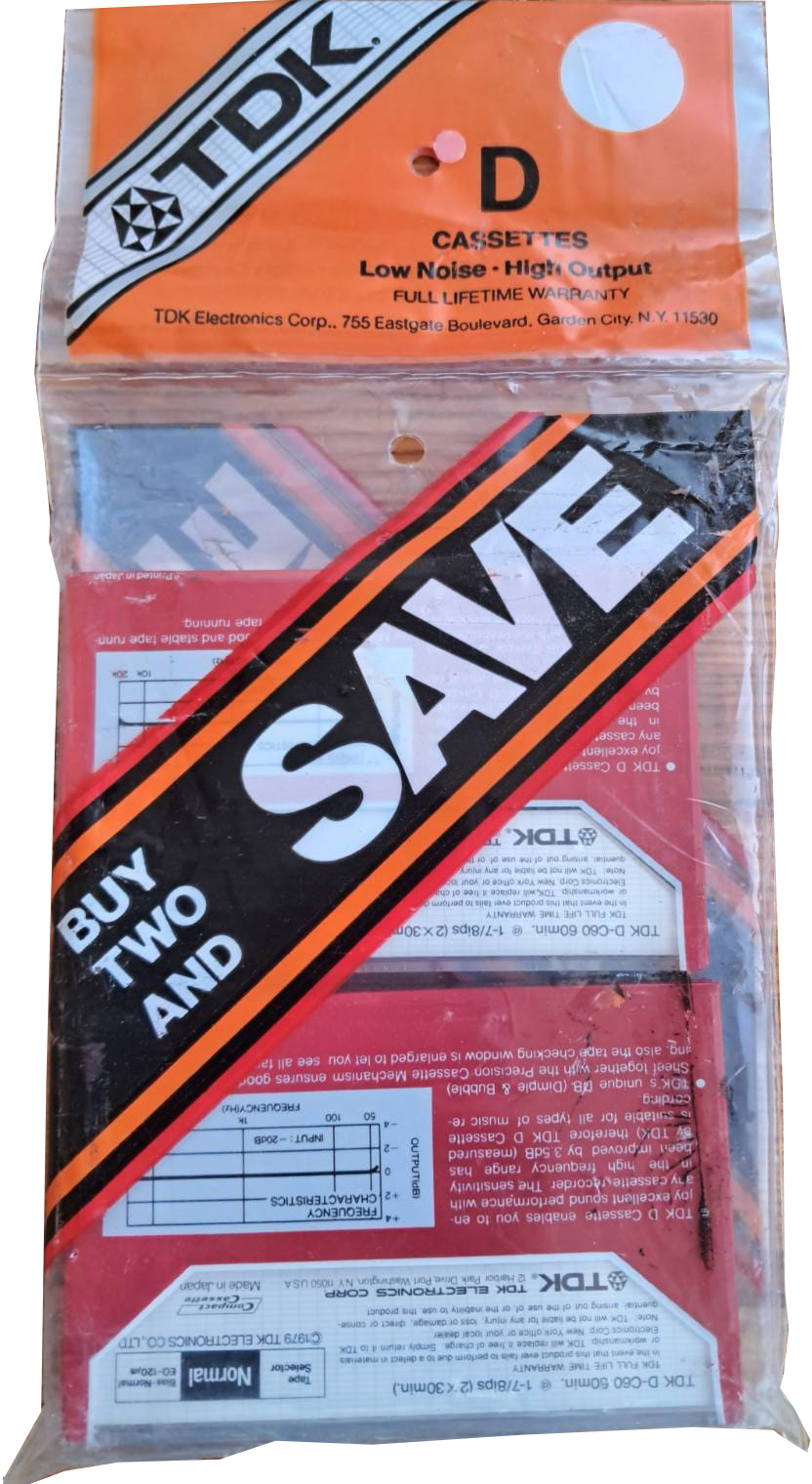 2 pack TDK D 60 Type I Normal 1979 USA