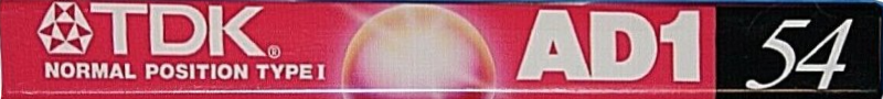 Compact Cassette TDK AD1 54 "AD1-54N" Type I Normal 1996 Japan