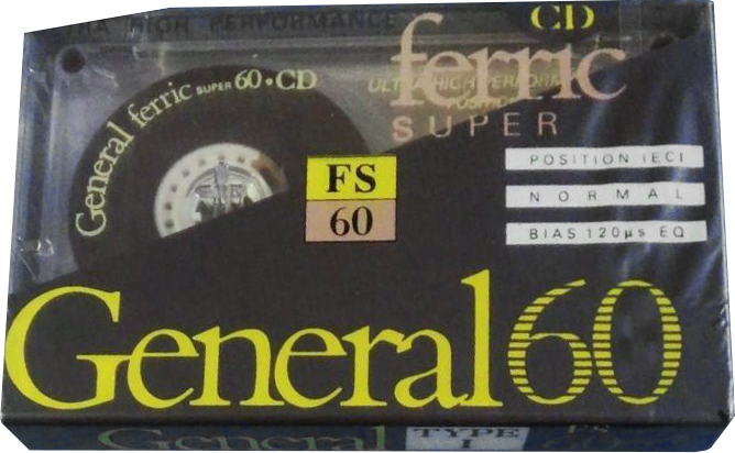 Compact Cassette General FS 60 Type I Normal 1994 Europe