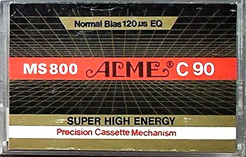 Compact Cassette Acme MS 800 90 Type I Normal 1984 Worldwide